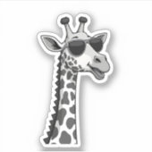 Cool Giraffe Art For Men Women Kids Animal Lover A Sticker (Voorkant)
