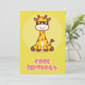 Cool giraffe Flat Greeting Card Kaart (Staand voorkant)