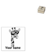 Cool Giraffe houten stempel (Gestempeld)