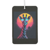 Cool Giraffe In Sunglasses Under Sunset Long Sleev Luchtverfrisser (Voorkant)