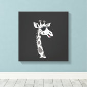 Cool Giraffe Kunst voor Mannen Vrouwen Kinderen Di Canvas Afdruk (Insitu (Houten vloer))