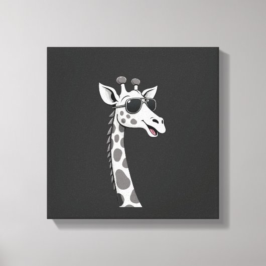 Cool Giraffe Kunst voor Mannen Vrouwen Kinderen Di Canvas Afdruk (Voorkant)