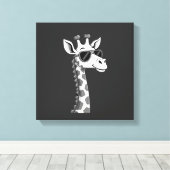 Cool Giraffe Kunst voor Mannen Vrouwen Kinderen Di Canvas Afdruk (Insitu (Houten vloer))