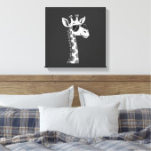 Cool Giraffe Kunst voor Mannen Vrouwen Kinderen Di Canvas Afdruk (Insitu (Slaapkamer))