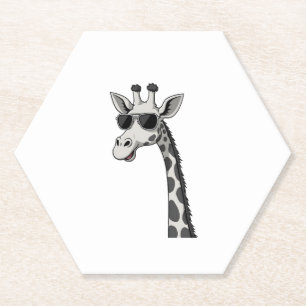 Cool giraffe-kunst voor mannen vrouwen kinderen di kartonnen onderzetters