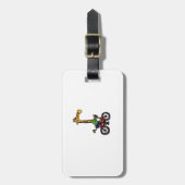 Cool Giraffe Rijden Fiets Bagagelabel (Voorkant verticaal)