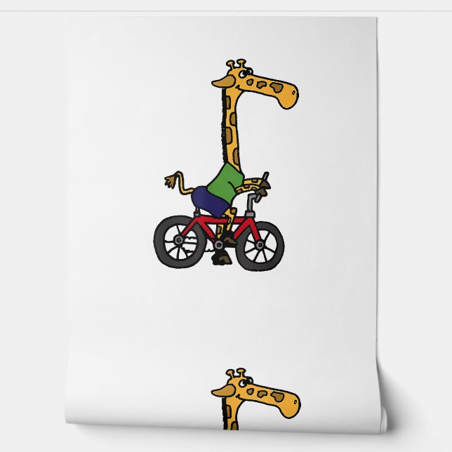 Cool Giraffe Rijden Fiets Behang (Afrollen)