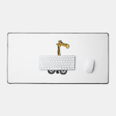 Cool Giraffe Rijden Fiets Bureaumat (Keyboard & Muis)