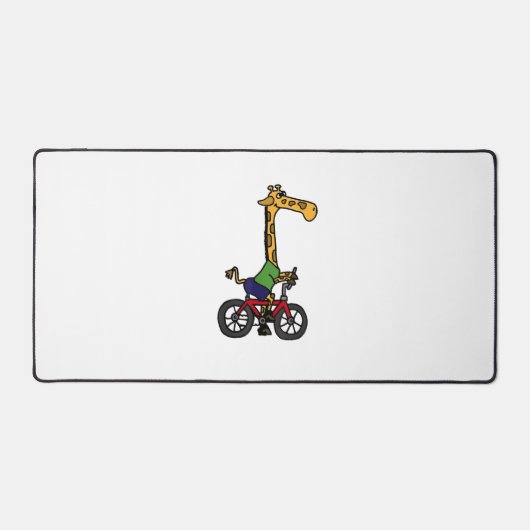 Cool Giraffe Rijden Fiets Bureaumat (Voorkant)
