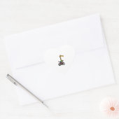 Cool Giraffe Rijden Fiets Hart Sticker (Envelop)
