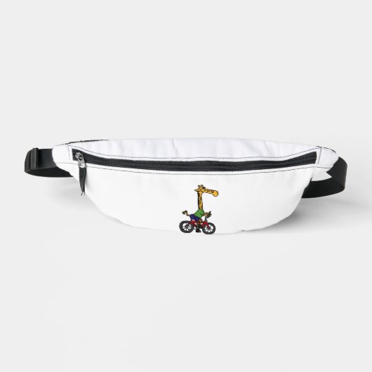 Cool Giraffe Rijden Fiets Heuptasje (Voorkant)