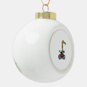 Cool Giraffe Rijden Fiets Keramische Bal Ornament (Links)