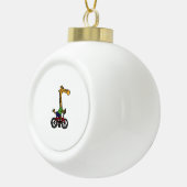Cool Giraffe Rijden Fiets Keramische Bal Ornament (Rechts)