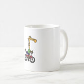 Cool Giraffe Rijden Fiets Koffiemok (Voorkant rechts)