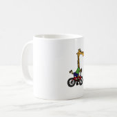Cool Giraffe Rijden Fiets Koffiemok (Voorkant links)