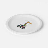 Cool Giraffe Rijden Fiets Papieren Bordje (Gekanteld)
