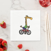 Cool Giraffe Rijden Fiets Servet (Insitu)