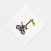 Cool Giraffe Rijden Fiets Servet (Hoek)