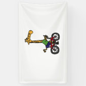 Cool Giraffe Rijden Fiets Spandoek (Verticaal)