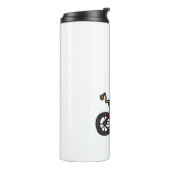 Cool Giraffe Rijden Fiets Thermosbeker (Gedraaid links)