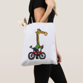 Cool Giraffe Rijden Fiets Tote Bag (Dichtbij)