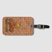 Cool Giraffe Rijden op een Peace Truck Bagagelabel (Voorkant (horizontaal))