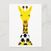 Cool Giraffe Spelen Voetbal Briefkaart (Voorkant)