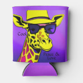 Cool Giraffe zonnebril Peace & Love Blikjeskoeler (Voorkant)