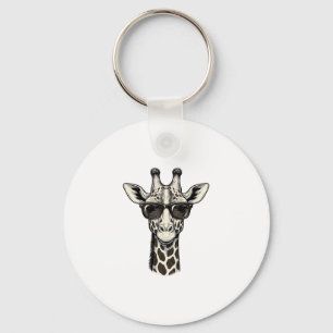 Cool Giraffe Zonnebril Vintage Graveer Shirt_1 Sleutelhanger