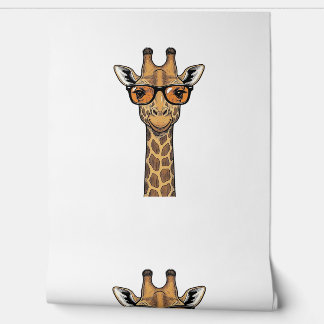 Cool Giraffe Zonnebril Vintage Graveer Shirt De Behang