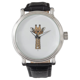 Cool Giraffe Zonnebril Vintage Graveer Shirt De Horloge