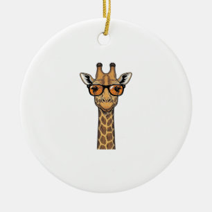 Cool Giraffe Zonnebril Vintage Graveer Shirt De Keramisch Ornament