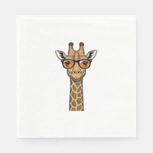 Cool Giraffe Zonnebril Vintage Graveer Shirt De Servet