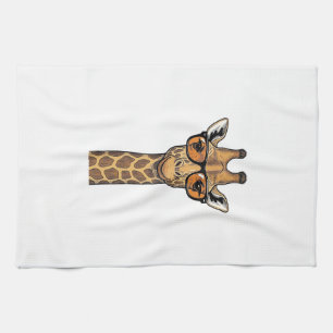 Cool Giraffe Zonnebril Vintage Graveer Shirt De Theedoek