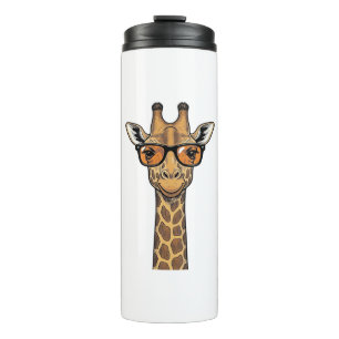 Cool Giraffe Zonnebril Vintage Graveer Shirt De Thermosbeker
