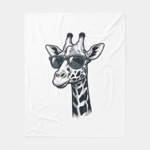 Cool Giraffe Zonnebril Vintage Gravering T-Shirt_ Fleece Deken