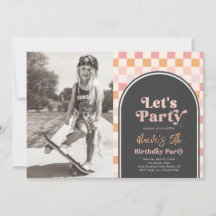 Cool Girl Birthday Party Invitation | Skater Girl