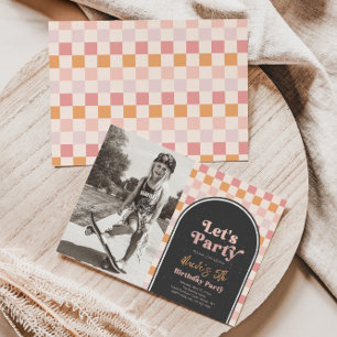 Cool Girl Birthday Party Invitation   Skater Girl Kaart