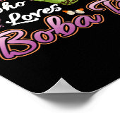 Cool Girl die van Boba Tea Boba Drink Bubble Tea h Poster (Hoek)