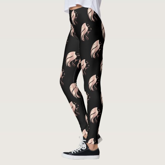 Cool Girl Face Silhouette Leggings (Links)