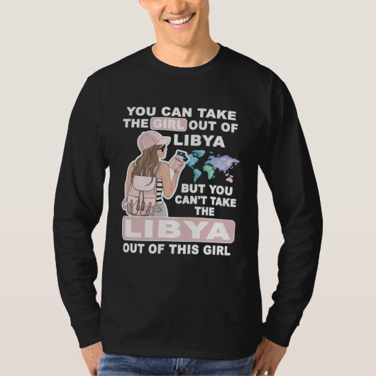 Cool Girl from Libya  Proud Libya Girl T-shirt (Voorkant)