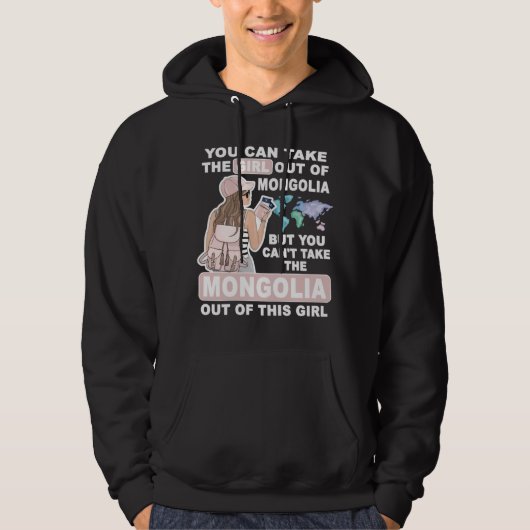 Cool Girl from Mongolia  Proud Mongolia Girl Hoodie (Voorkant)