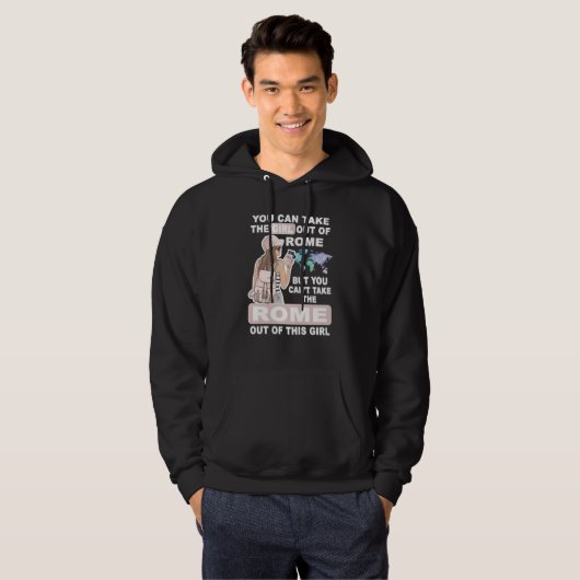 Cool Girl from Rome City Proud Rome Girl Hoodie (Voorkant volledig)