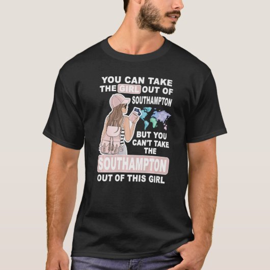 Cool Girl uit Southampton City Proud Southampton T-shirt (Voorkant)