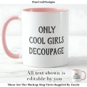 Cool Girls Decoupage Tekst Custom PG02 Funny Craft Mok