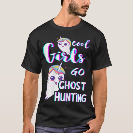 Cool Girls Go Ghost Hunting Paranormal Ghost T-shirt (Voorkant)