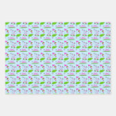 Cool Girl's Golfing Thema Verjaardagsfeest Inpakpapier Vel (Voorkant)