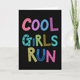 Cool Girls Run Runners Running Lover Vrouwen Kinde Kaart