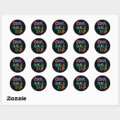 Cool Girls Tap Danser Vrouwen Kinder Ronde Sticker (Vel)