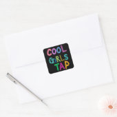 Cool Girls Tap Danser Vrouwen Kinder Vierkante Sticker (Envelop)